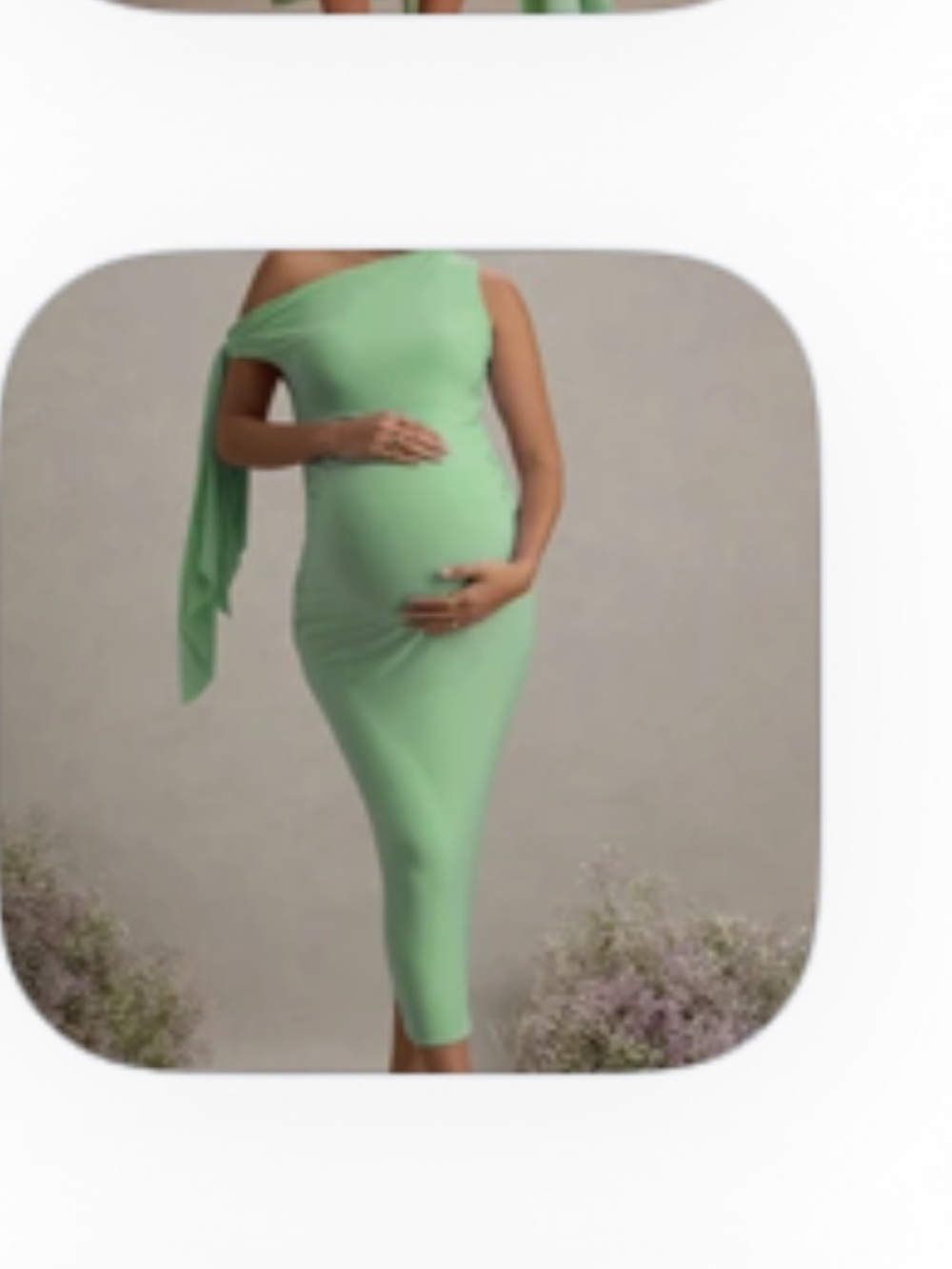 Club London light Green Maternity Dress